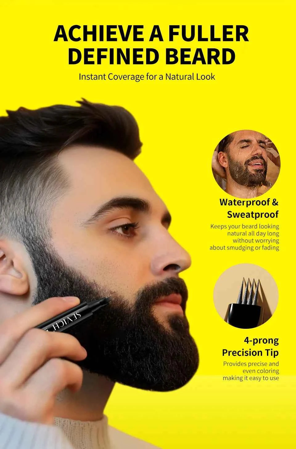 Penna riempitiva per barba SEVICH – Impermeabile, riempie e intensifica il colore