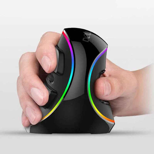 Mouse cablato e wireless RGB ergonomico verticale gaming